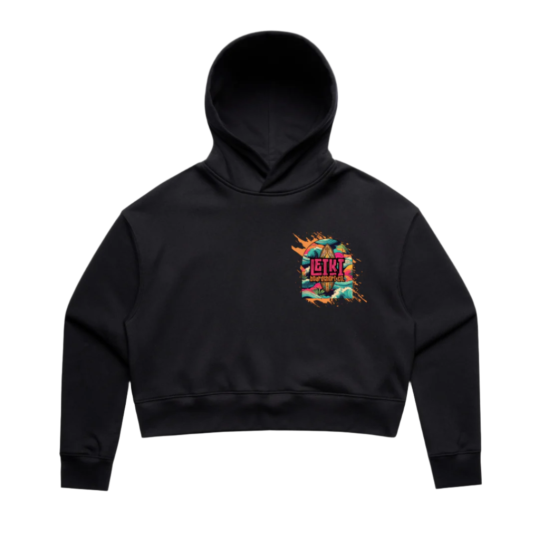 Slamming in El Salvador Wahine Crop Hoodie image 0