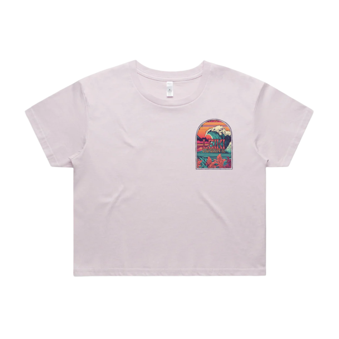 Tunneling in Tamarindo Wahine Crop Tee - BLK image 0